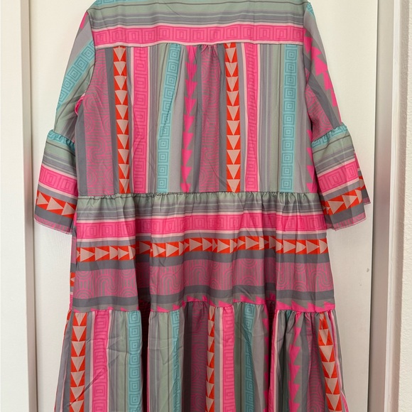 Colorful Geometric Pattern Dress - Picture 3 of 3